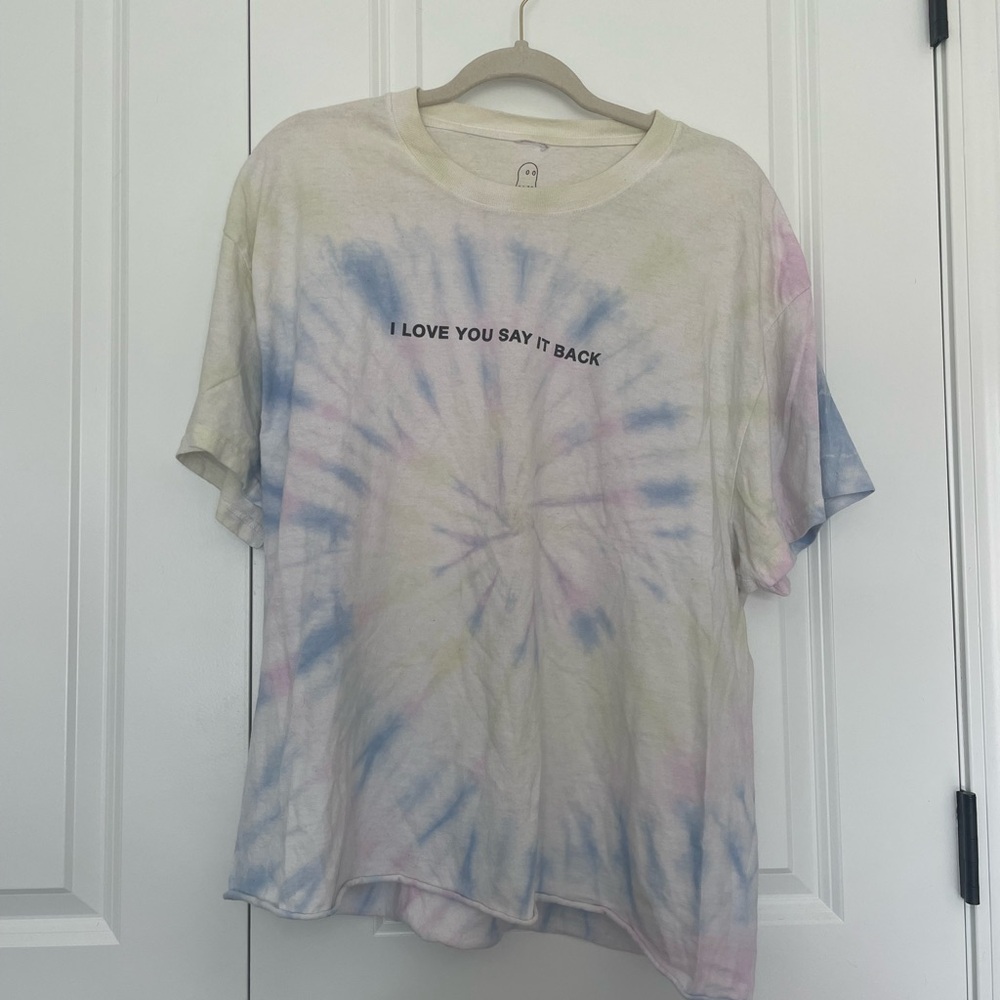 LONELY GHOST I Love You Say It Back Tee Shirt Indy Blue